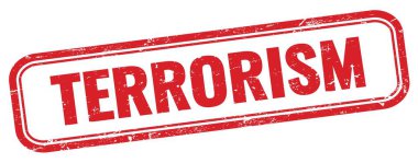 Kırmızı grungy dikdörtgen damgalı TERRORISM metni.