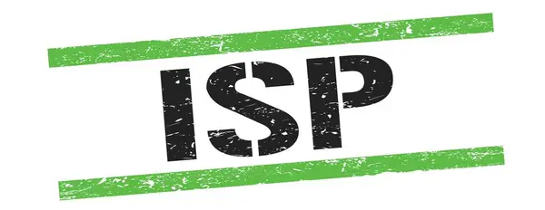 Isp Text Black Green Grungy Lines Stamp Sign — ストック写真