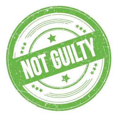 Yeşil yuvarlak grungy doku damgası üzerine komik olmayan metin.