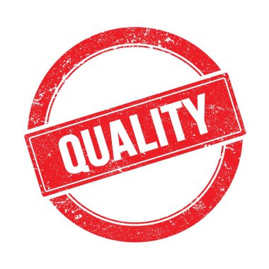 Kırmızı grungy yuvarlak vintage damgalı nitelik metni.