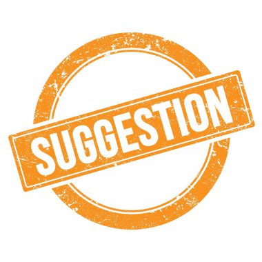 Turuncu grungy yuvarlak vintage pullu SUGGESTION metin.