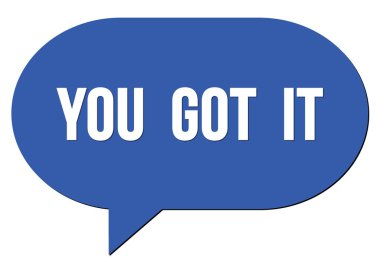 Mavi bir konuşma kabarcığı puluyla yazılmış bir IT mesajın var.