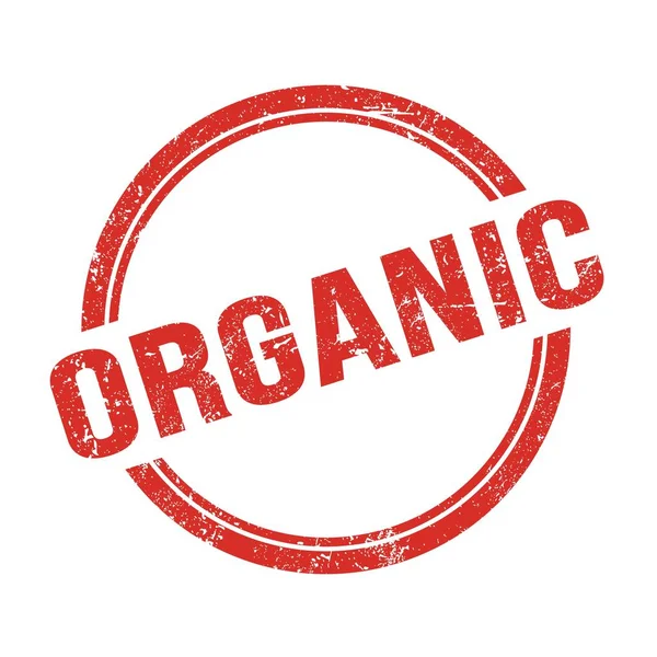 Organické Slovo Napsané Červeném Kruhovém Razítku — Stock fotografie