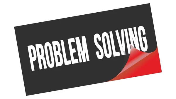 Problem Solving Tekst Napisany Znaczku Czarnej Czerwonej Naklejki — Zdjęcie stockowe