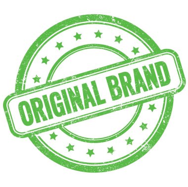 ORIGINAL GERÇEK Kauçuk damgalı yeşil vintage grungy metin.