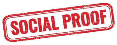 Kırmızı grungy dikdörtgen damgalı SOSYAL İspat metni.