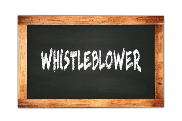 Whistleblower Texte Écrit Sur Tableau Noir École Ossature Bois — Photo