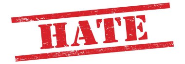 Kırmızı, iğrenç, eski, lastik damgalı yazıdan nefret ediyorum..