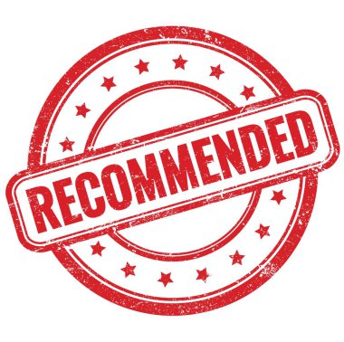 Kırmızı, eski, pasaklı, yuvarlak, lastik damgalı bir metin..