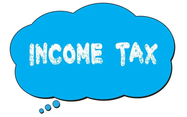 Investir Texto Tax Escrito Uma Bolha Nuvem Pensamento Azul — Fotografia de Stock