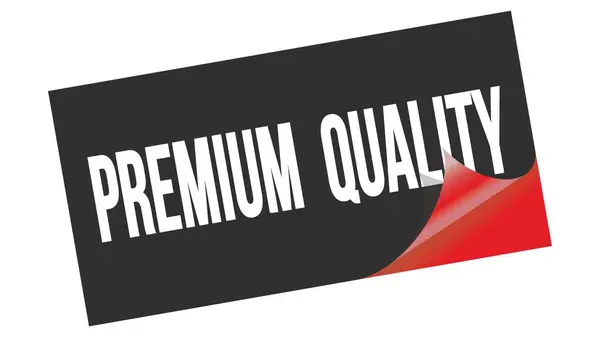 Premium Quality Text Written Black Red Sticker Stamp — Stock Photo, Image