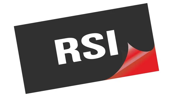 Rsi Text Skriven Svart Röd Dekal Stämpel — Stockfoto