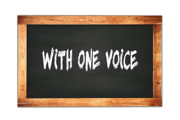 One Voice Text Written Black Wooden Frame School Blackboard — Stock Photo, Image