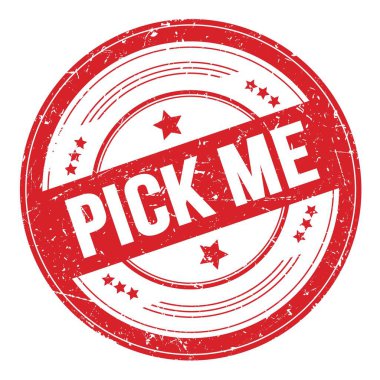 Kırmızı yuvarlak grungy desen damgası üzerine ME metni seçin.