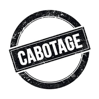 Siyah grungy yuvarlak vintage pul üzerinde CABOTAGE metin.