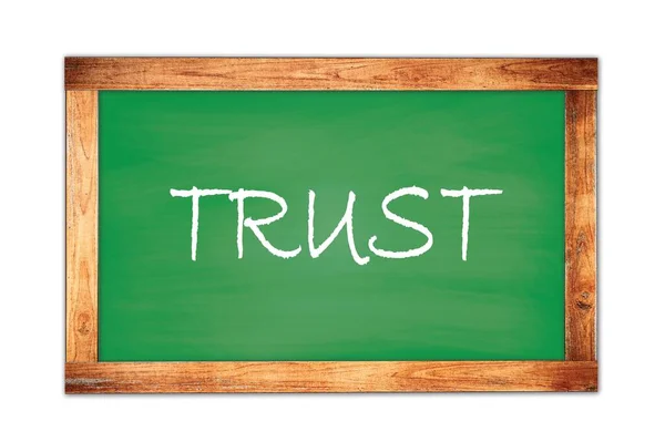 Trust Word Written Green School Chalkboard — Stock Photo, Image