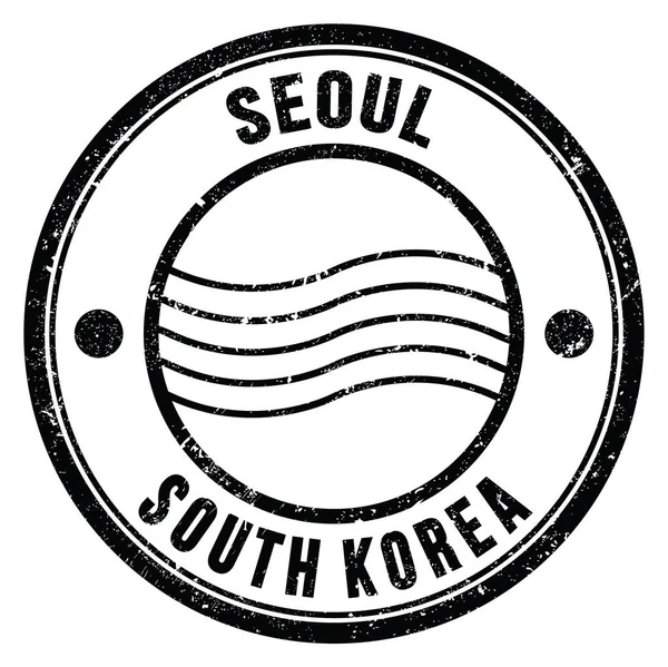 Seoul Corea Del Sud Parole Scritte Sul Timbro Postale Rotondo — Foto Stock