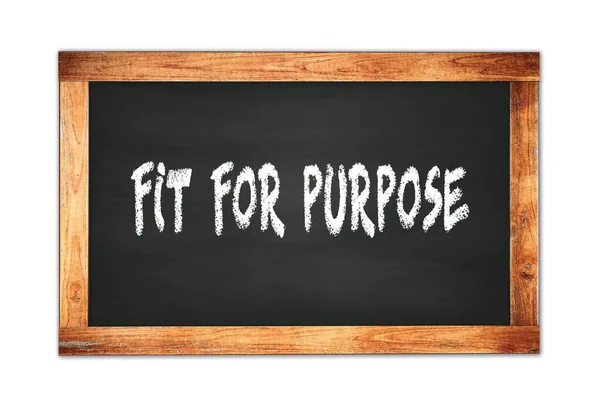 在黑色木制框架学校黑板上书写的Purpose文本的Fit — 图库照片