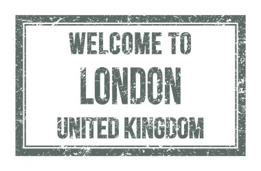 Gri dikdörtgen posta pulu üzerine yazılan UNITED KINGDOM 'a Hoşgeldiniz.