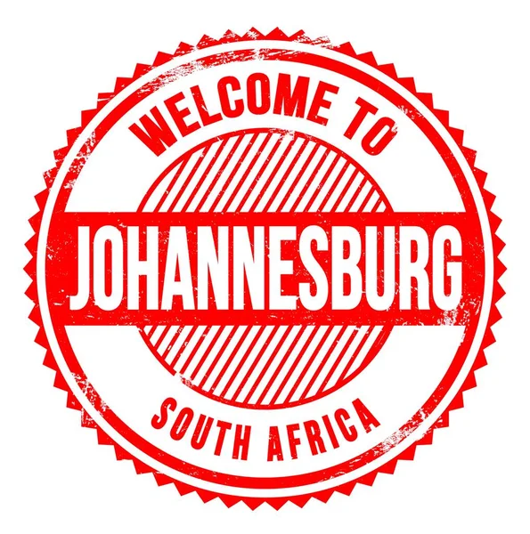 Καλώς Ήρθατε Στο Γιοχάνεσμπουργκ Νοτια Αφρικη Λέξεις Γραμμένες Κόκκινο Ζιγκ — Φωτογραφία Αρχείου