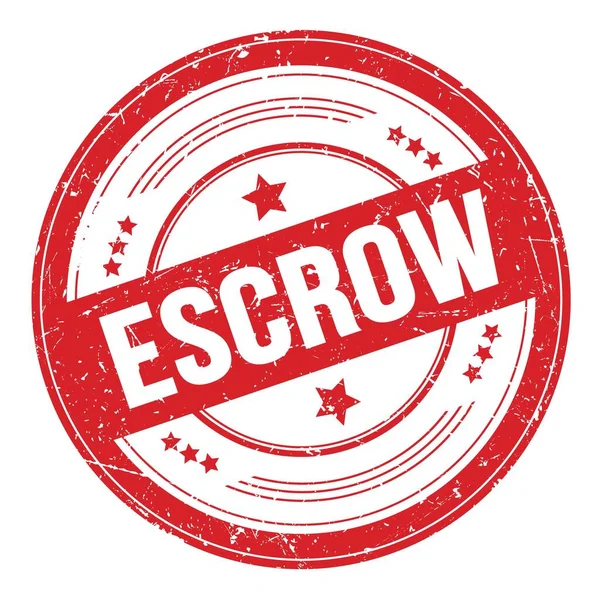 Escrow Κείμενο Κόκκινο Στρογγυλό Grungy Σφραγίδα Υφή — Φωτογραφία Αρχείου