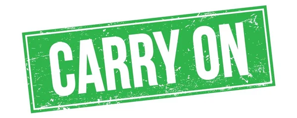 Carry Tekst Groene Grungy Rechthoek Stempel Teken — Stockfoto