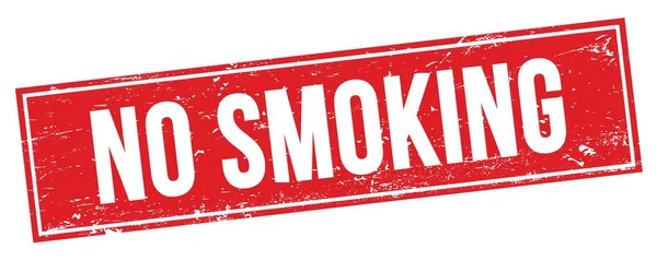 Žádný Smoking Text Červené Grungy Obdélníkové Razítko — Stock fotografie