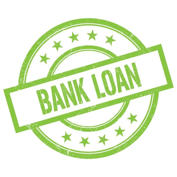 銀行ローンテキストは緑のラウンドヴィンテージラバースタンプ — ストック写真