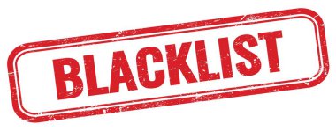 Kırmızı grungy dikdörtgen damgası üzerinde Siyah KLIST metin.