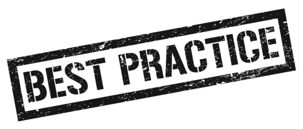 Best Practice Black Grungy Rectangle Stamp Sign — Stock Photo, Image