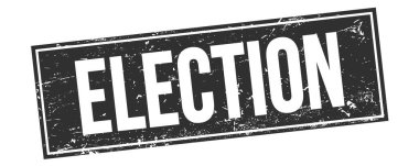 Siyah grungy dikdörtgen damga işareti üzerinde ELEKSYON metin.