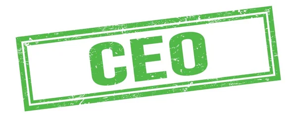 Ceo Text Green Grungy Vintage Rectangle Stamp — Stockfoto