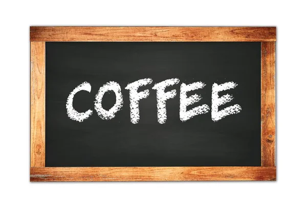 Coffee Text Written Black Wooden Frame School Blackboard — ストック写真