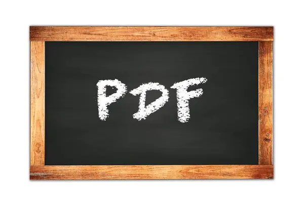 Pdf Text Written Black Wooden Frame School Blackboard — Foto Stock