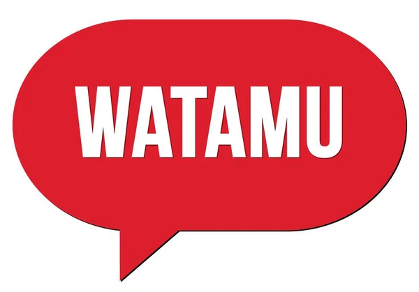 Watamu Text Written Red Speech Bubble Stamp — Stock Fotó