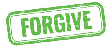 Yeşil grungy vintage dikdörtgen damgalı affedici metin.