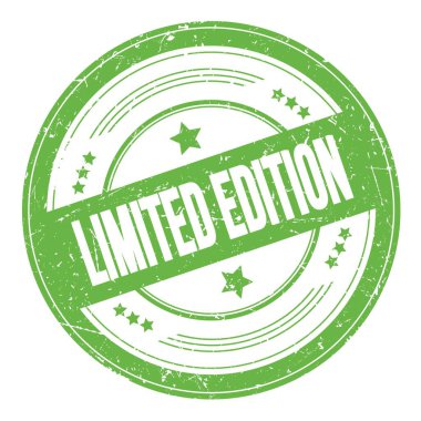 Yeşil yuvarlak grungy desen damgası üzerine Sınırlı EDITION metin.