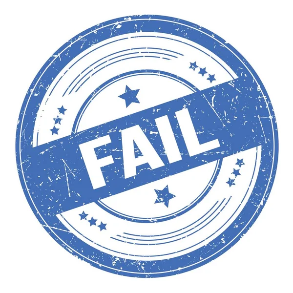 Fail Text Blue Grungy Texture Stamp — 스톡 사진