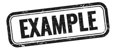 Siyah grungy vintage dikdörtgen damgalı EXAMPLE metin.