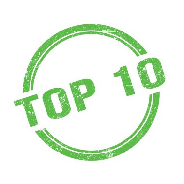 Yeşil grungy vintage yuvarlak pulu üzerine yazılmış 10 metin.