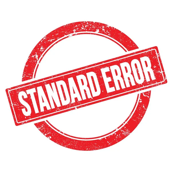 Текст Standard Error Червоній Гранжевій Круглої Вінтажної Марки — стокове фото