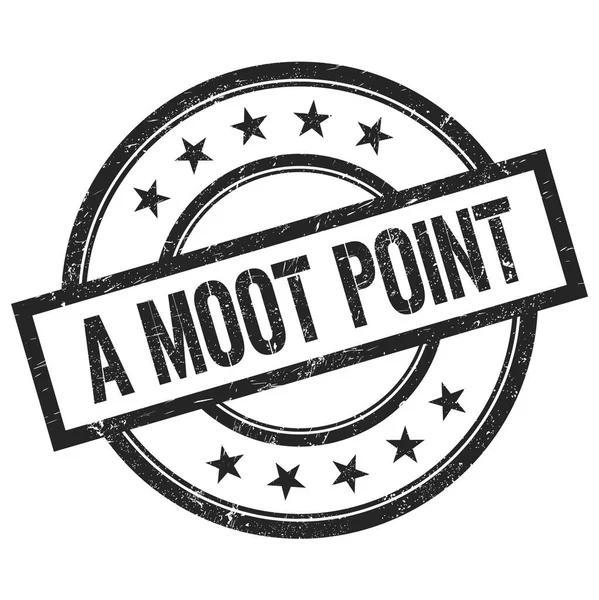 Текст Moot Point Написаний Чорному Круглому Вінтажному Гумовому Штампі — стокове фото