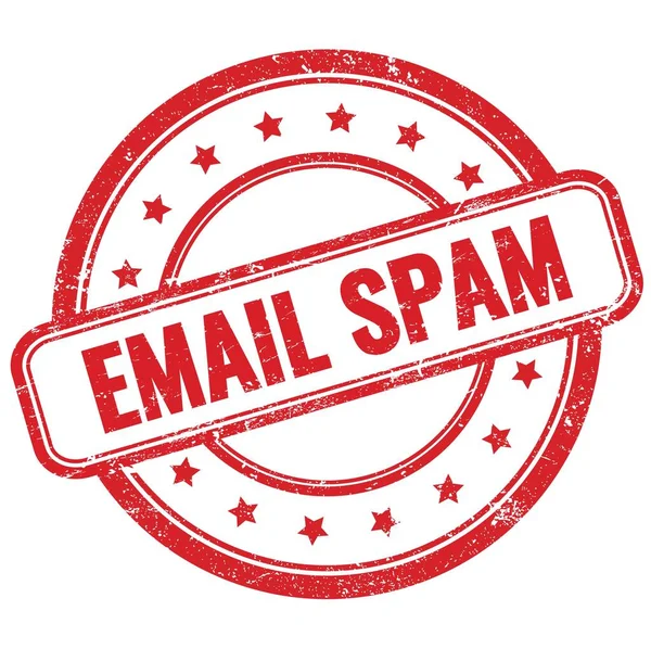 Email Spam Tekst Czerwonym Vintage Grungy Okrągły Stempel Gumowy — Zdjęcie stockowe