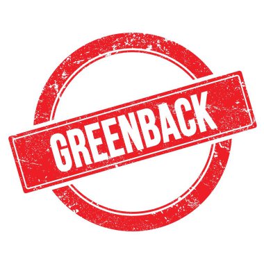 Kırmızı grungy yuvarlak vintage damga üzerinde GREENback metin.