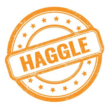Turuncu grungy vintage lastik damga üzerine HAGLE metin.