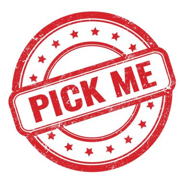 Kırmızı grungy vintage yuvarlak kauçuk damgalı ME metni.