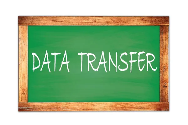 Data Transfer Text Written Green Wooden Frame School Blackboard — Stock Photo, Image
