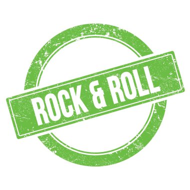 Yeşil grungy yuvarlak vintage pul üzerinde ROLL metin.