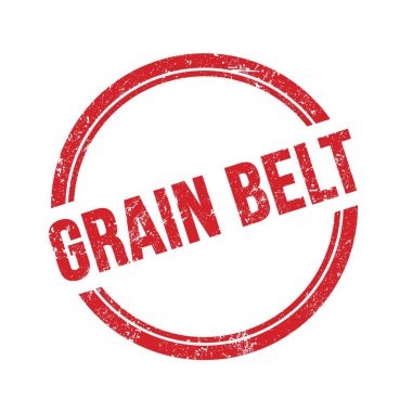 GRAIN BELT metin kırmızı grungy vintage yuvarlak pul üzerine yazılmış.