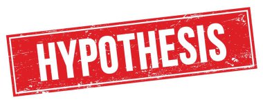 Kırmızı grungy dikdörtgen damga işareti üzerinde HYPOTHESIS metni.